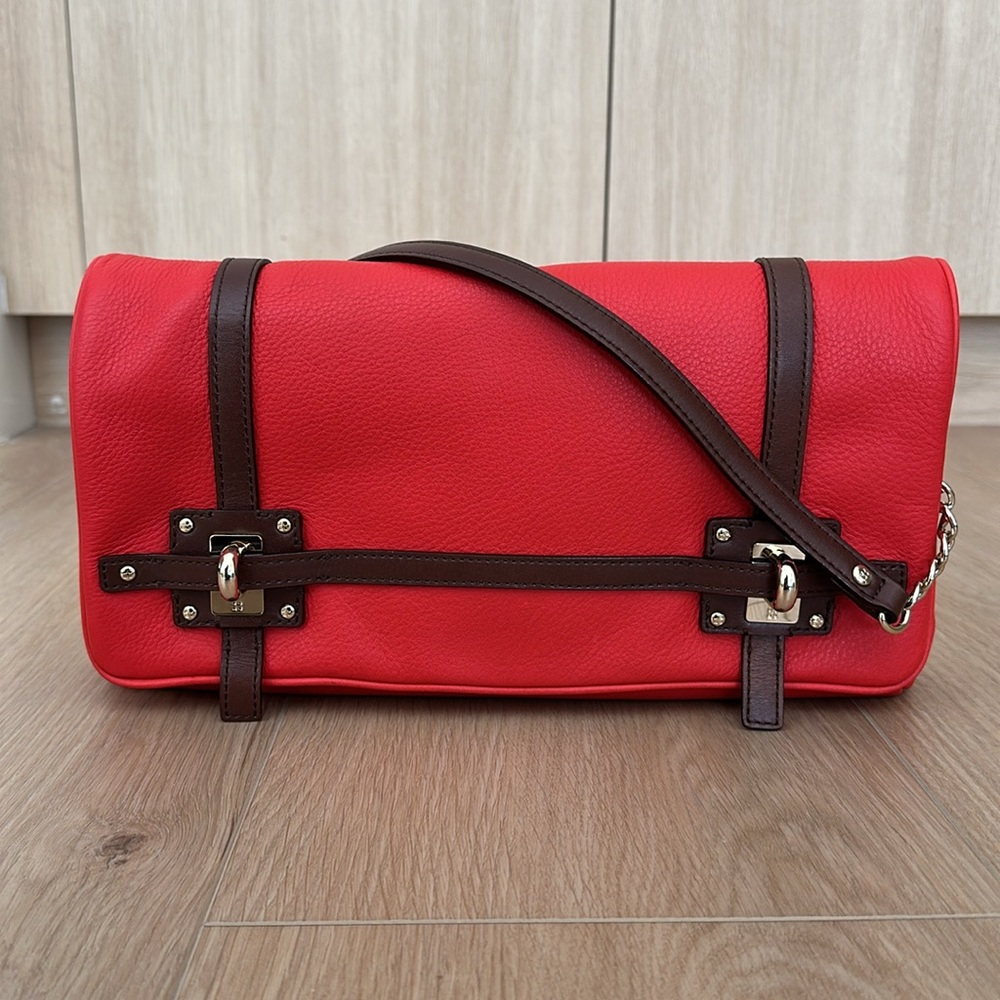 Kate Spade Short Paola Large Clutch / Shoulder Bag in Chili - EUC